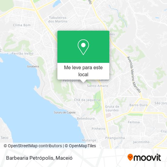 Barbearia Petrópolis mapa