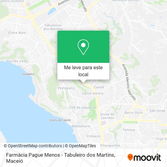 Farmácia Pague Menos - Tabuleiro dos Martins mapa