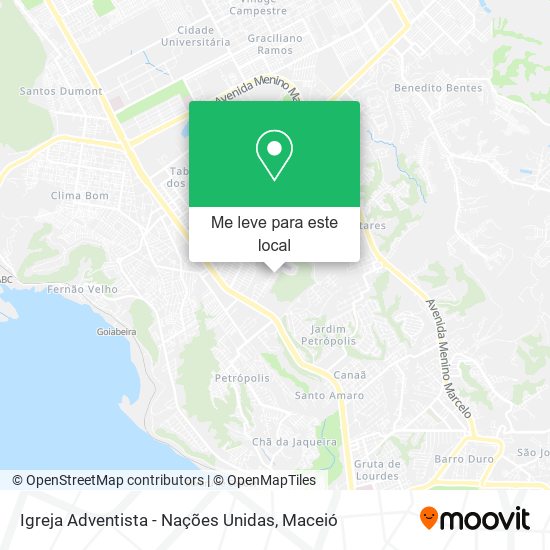 Igreja Adventista - Nações Unidas mapa