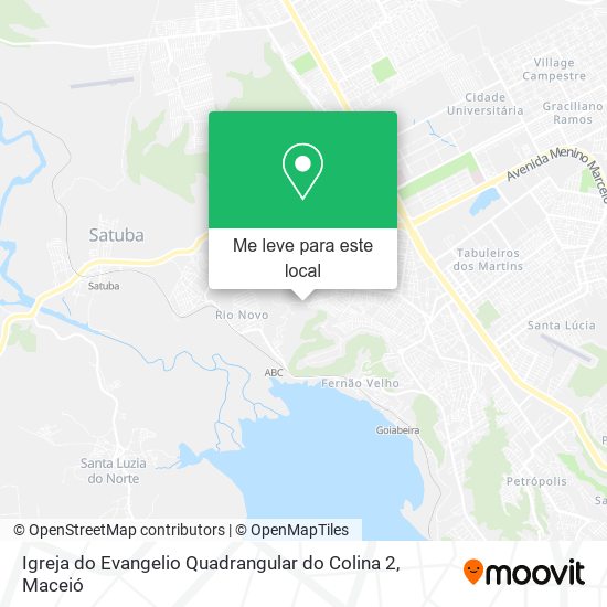 Igreja do Evangelio Quadrangular do Colina 2 mapa