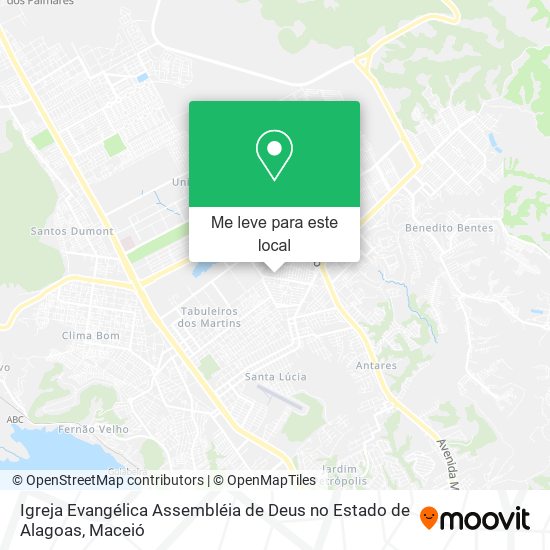 Igreja Evangélica Assembléia de Deus no Estado de Alagoas mapa