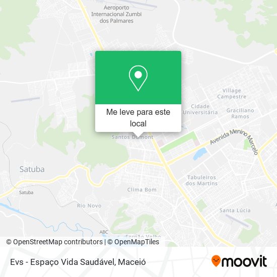 Evs - Espaço Vida Saudável mapa