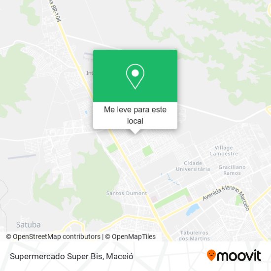 Supermercado Super Bis mapa