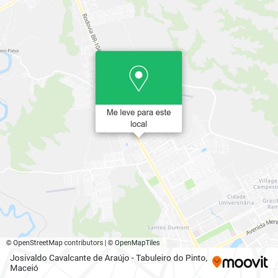 Josivaldo Cavalcante de Araújo - Tabuleiro do Pinto mapa
