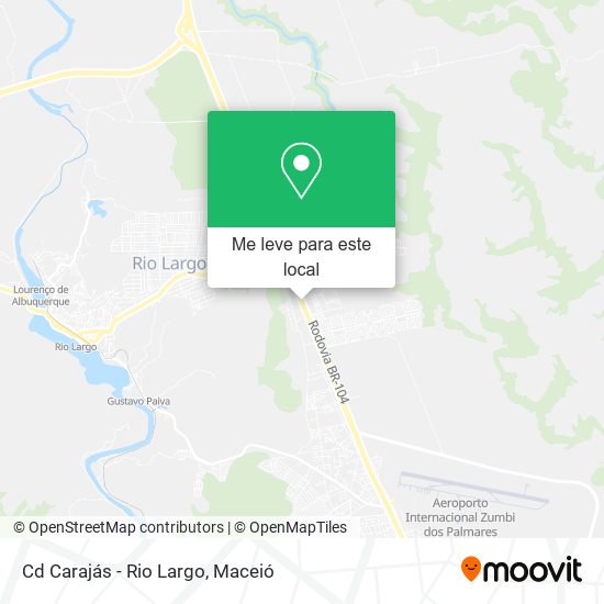 Cd Carajás - Rio Largo mapa
