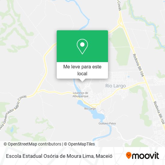 Escola Estadual Osória de Moura Lima mapa