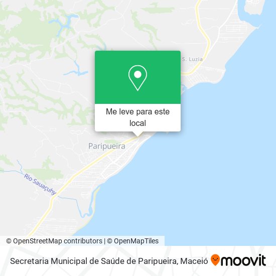 Secretaria Municipal de Saúde de Paripueira mapa