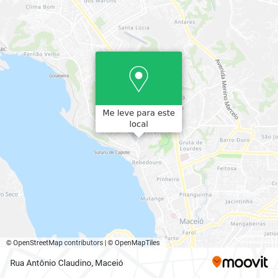 Rua Antônio Claudino mapa