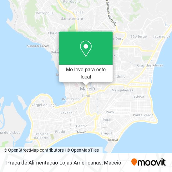 Praça de Alimentação Lojas Americanas mapa