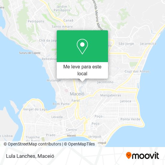 Lula Lanches mapa