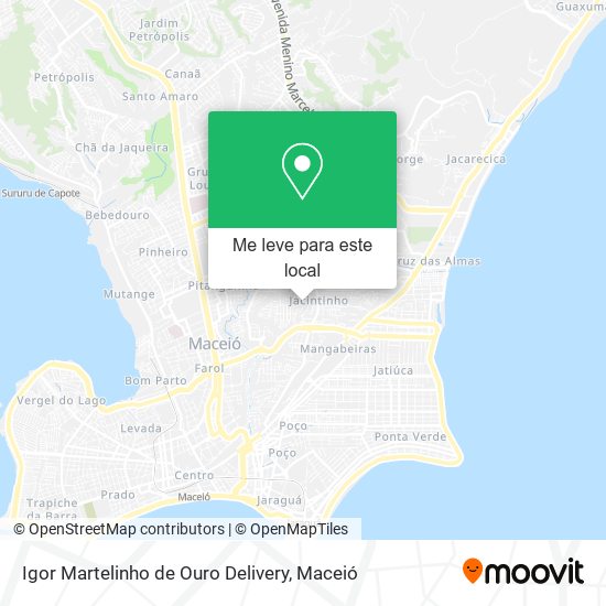 Igor Martelinho de Ouro Delivery mapa