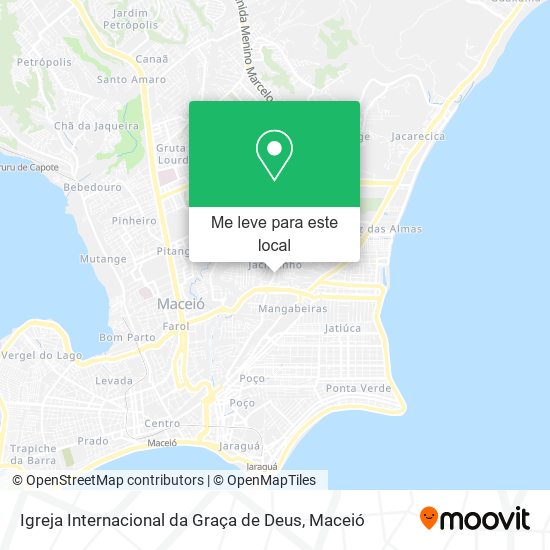 Igreja Internacional da Graça de Deus mapa