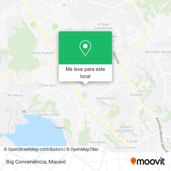 Big Conveniência mapa