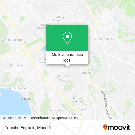 Toninho Esporte mapa