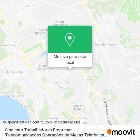 Sindicato Trabalhadores Empresas Telecomunicações Operações de Mesas Telefônica mapa