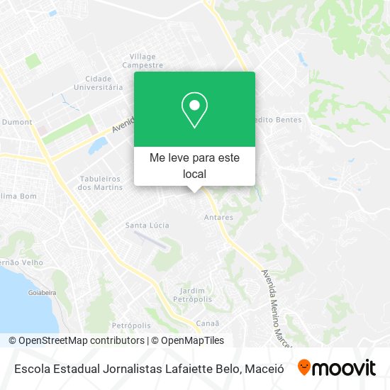 Escola Estadual Jornalistas Lafaiette Belo mapa