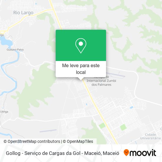 Gollog - Serviço de Cargas da Gol - Maceió mapa