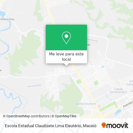 Escola Estadual Claudizete Lima Eleutério mapa