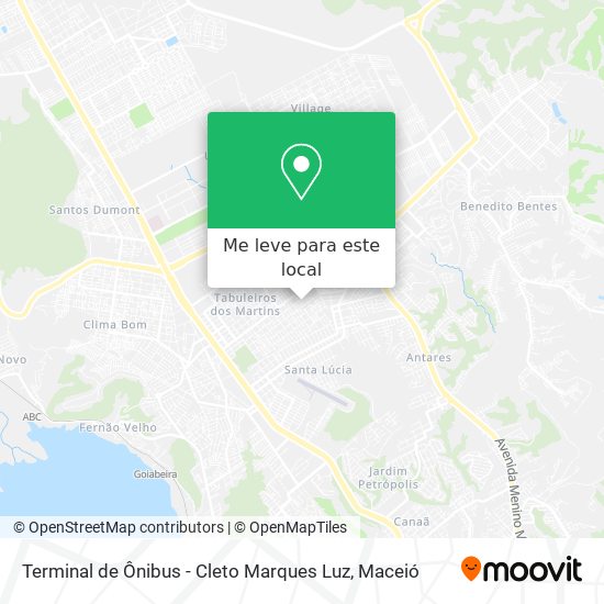 Terminal de Ônibus - Cleto Marques Luz mapa
