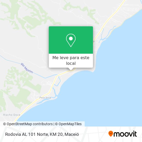 Rodovia AL 101 Norte, KM 20 mapa