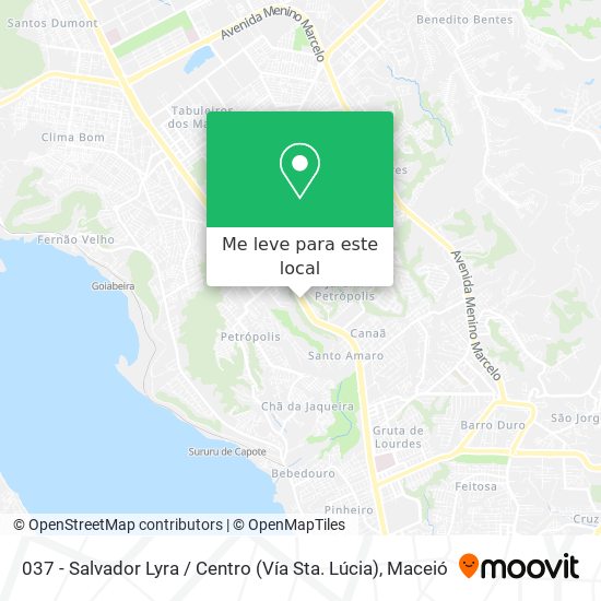 037 - Salvador Lyra / Centro (Vía Sta. Lúcia) mapa