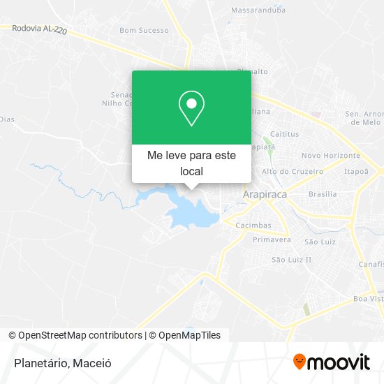 Planetário mapa