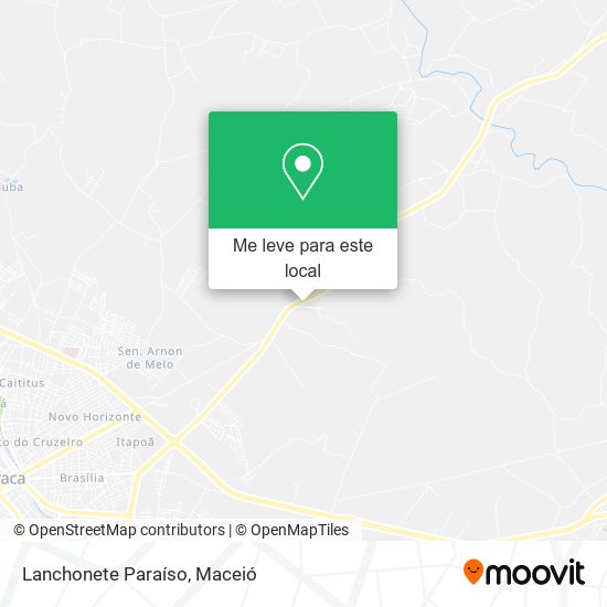 Lanchonete Paraíso mapa