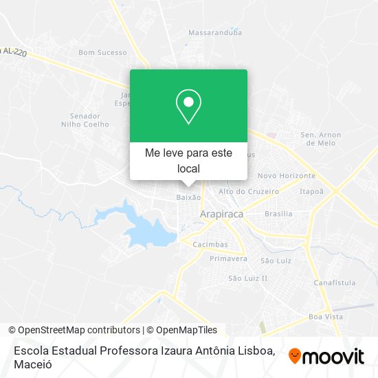 Escola Estadual Professora Izaura Antônia Lisboa mapa