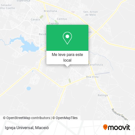 Igreja Universal mapa