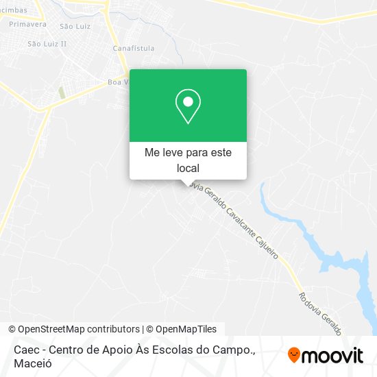 Caec - Centro de Apoio Às Escolas do Campo. mapa