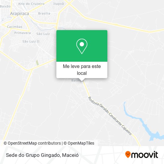Sede do Grupo Gingado mapa
