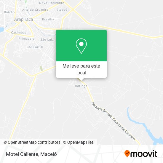 Motel Caliente mapa