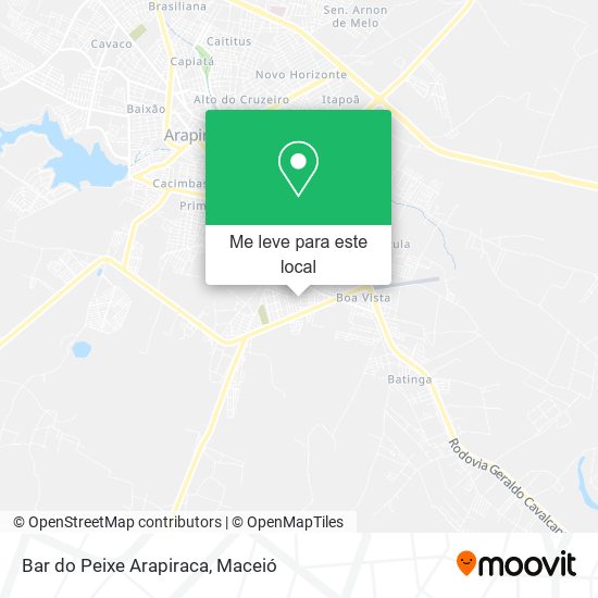 Bar do Peixe Arapiraca mapa