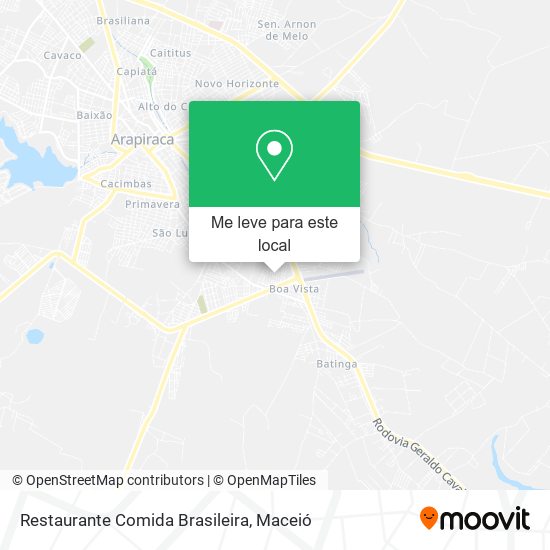 Restaurante Comida Brasileira mapa