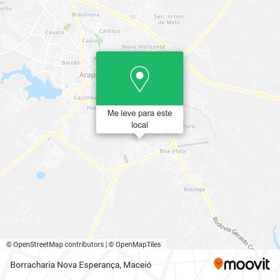 Borracharia Nova Esperança mapa