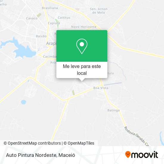 Auto Pintura Nordeste mapa