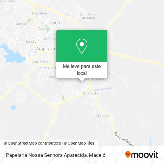 Papelaria Nossa Senhora Aparecida mapa