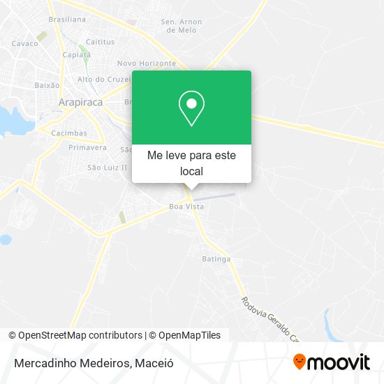 Mercadinho Medeiros mapa