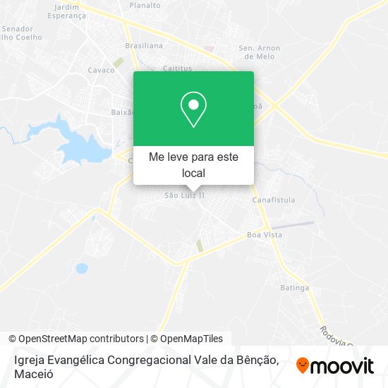 Igreja Evangélica Congregacional Vale da Bênção mapa