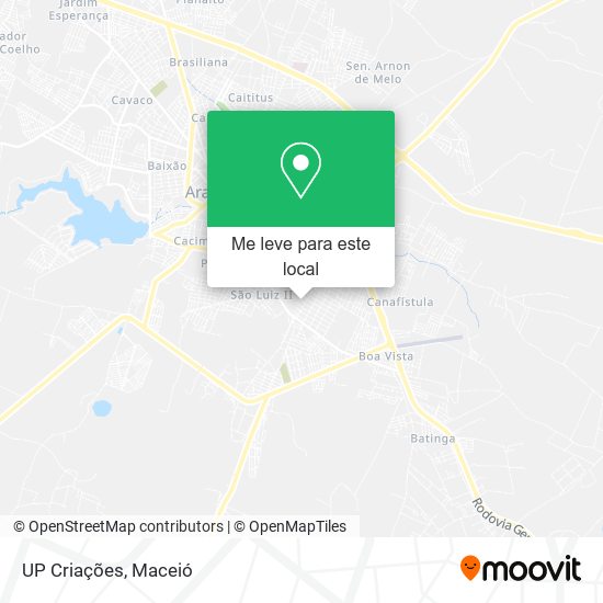 UP Criações mapa
