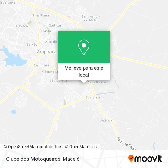 Clube dos Motoqueiros mapa