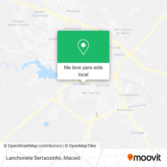 Lanchonete Sertaozinho mapa