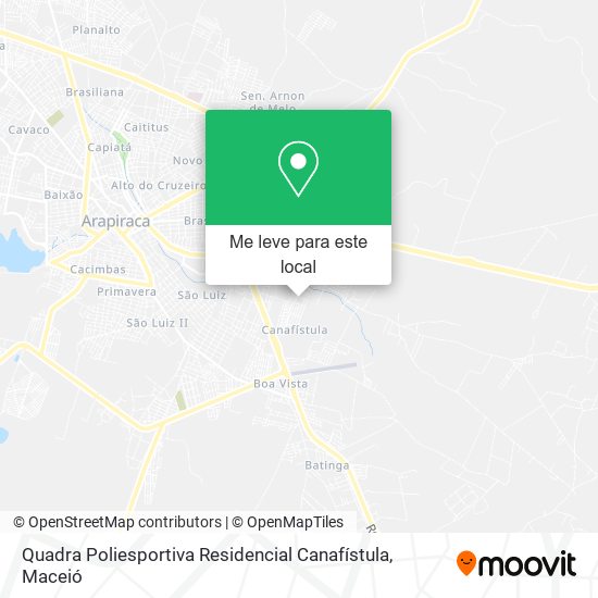 Quadra Poliesportiva Residencial Canafístula mapa