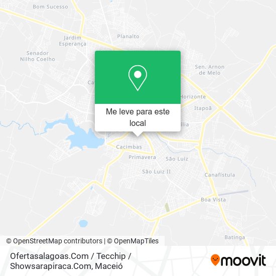 Ofertasalagoas.Com / Tecchip / Showsarapiraca.Com mapa