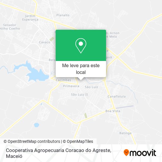 Cooperativa Agropecuaria Coracao do Agreste mapa