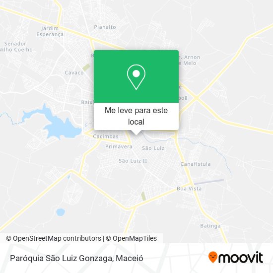 Paróquia São Luiz Gonzaga mapa