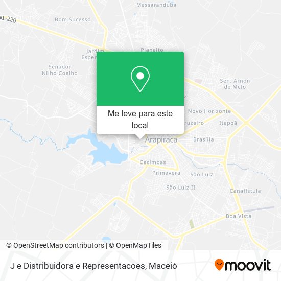J e Distribuidora e Representacoes mapa