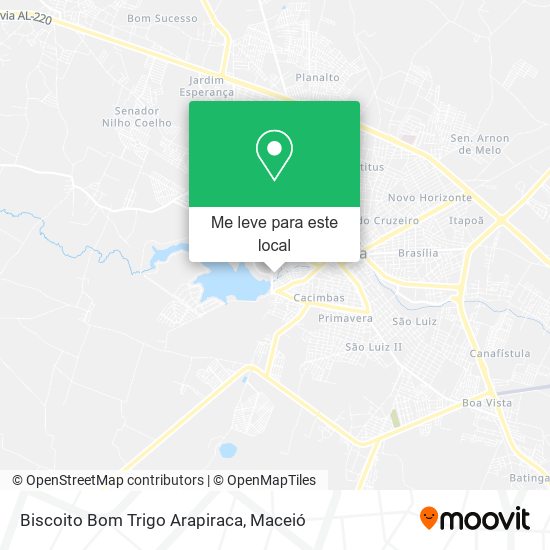 Biscoito Bom Trigo Arapiraca mapa