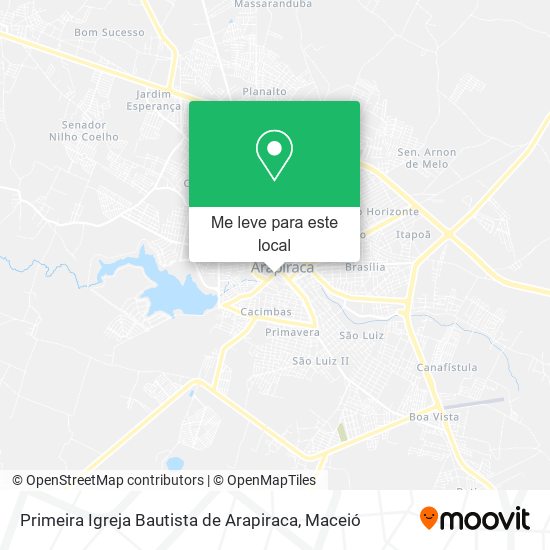 Primeira Igreja Bautista de Arapiraca mapa