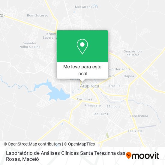 Laboratório de Análises Clínicas Santa Terezinha das Rosas mapa